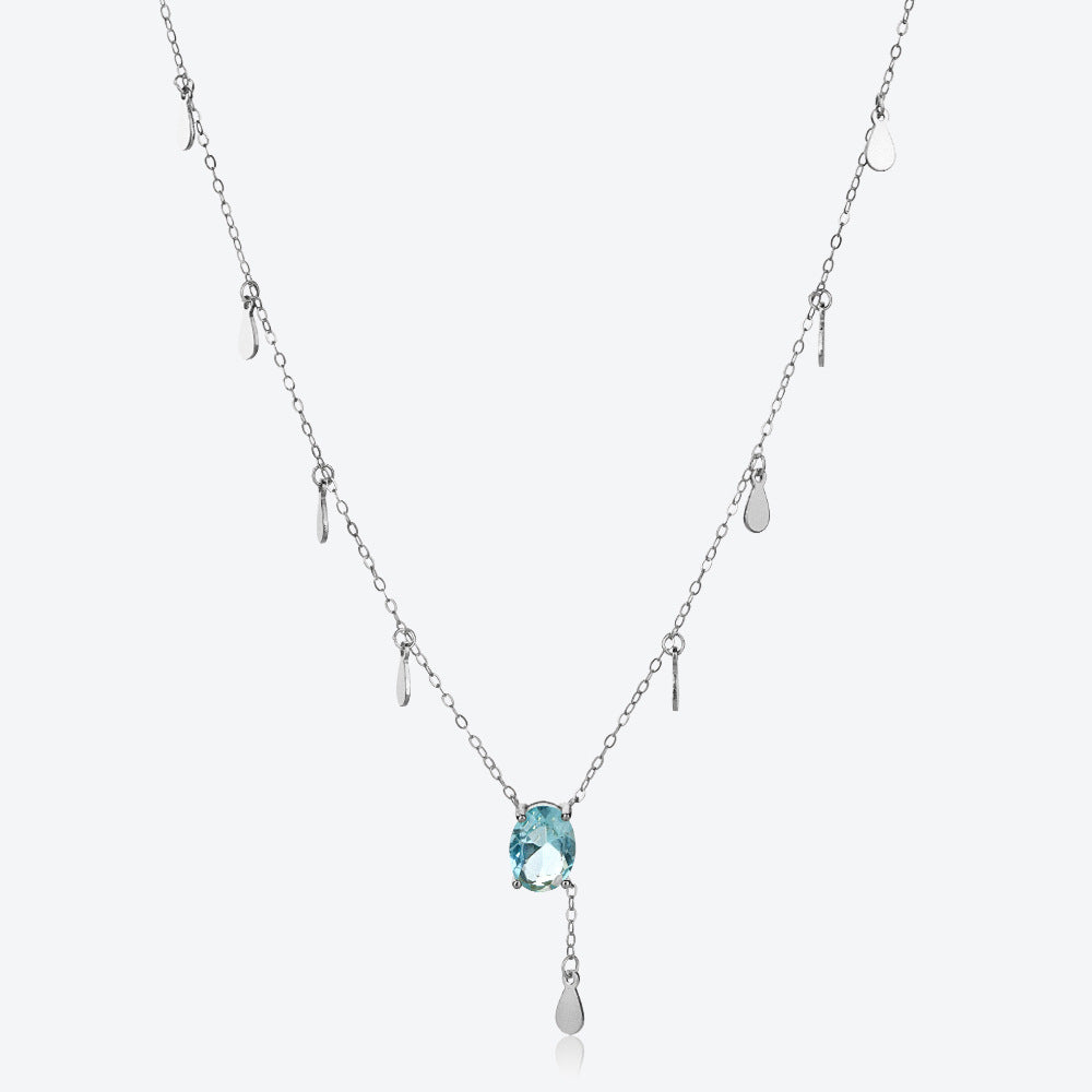 Halsband med blå sten