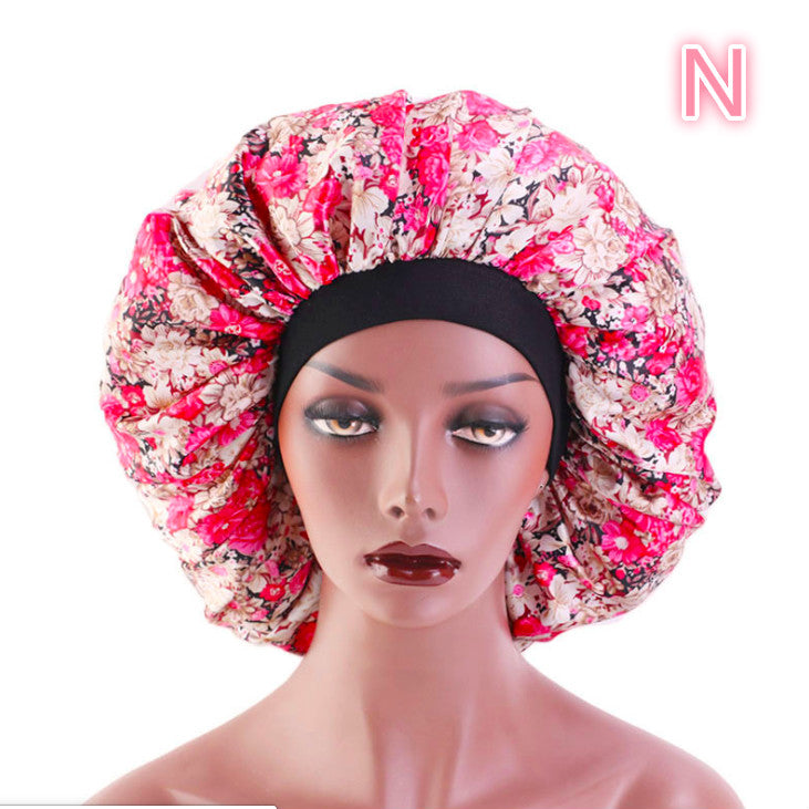 Sovmössa Satin Bonnet Print - Silk