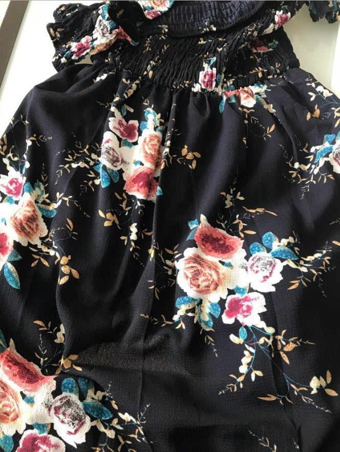 Boho Klänning Lång Off-shoulder Strand