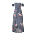 Boho Klänning Lång Off-shoulder Strand