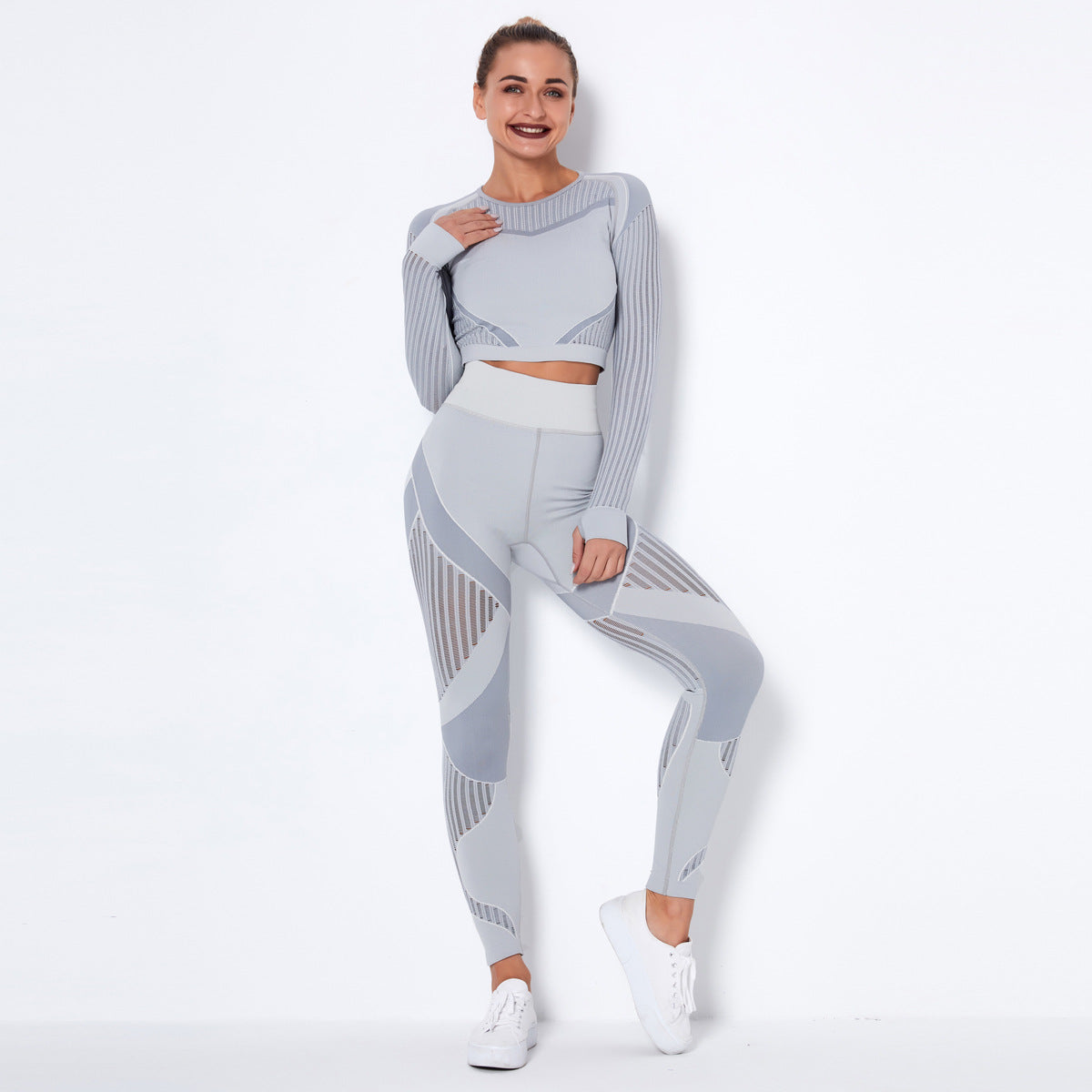 Yoga Set Långärmad Seamless - Absorberande