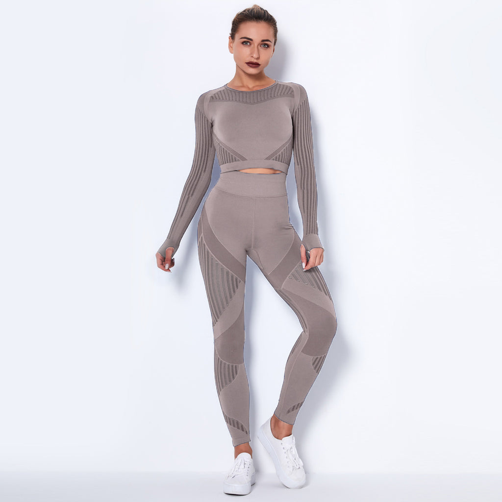 Yoga Set Långärmad Seamless - Absorberande