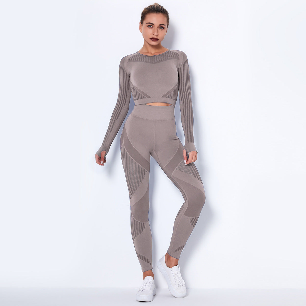 Yoga Set Långärmad Seamless - Absorberande