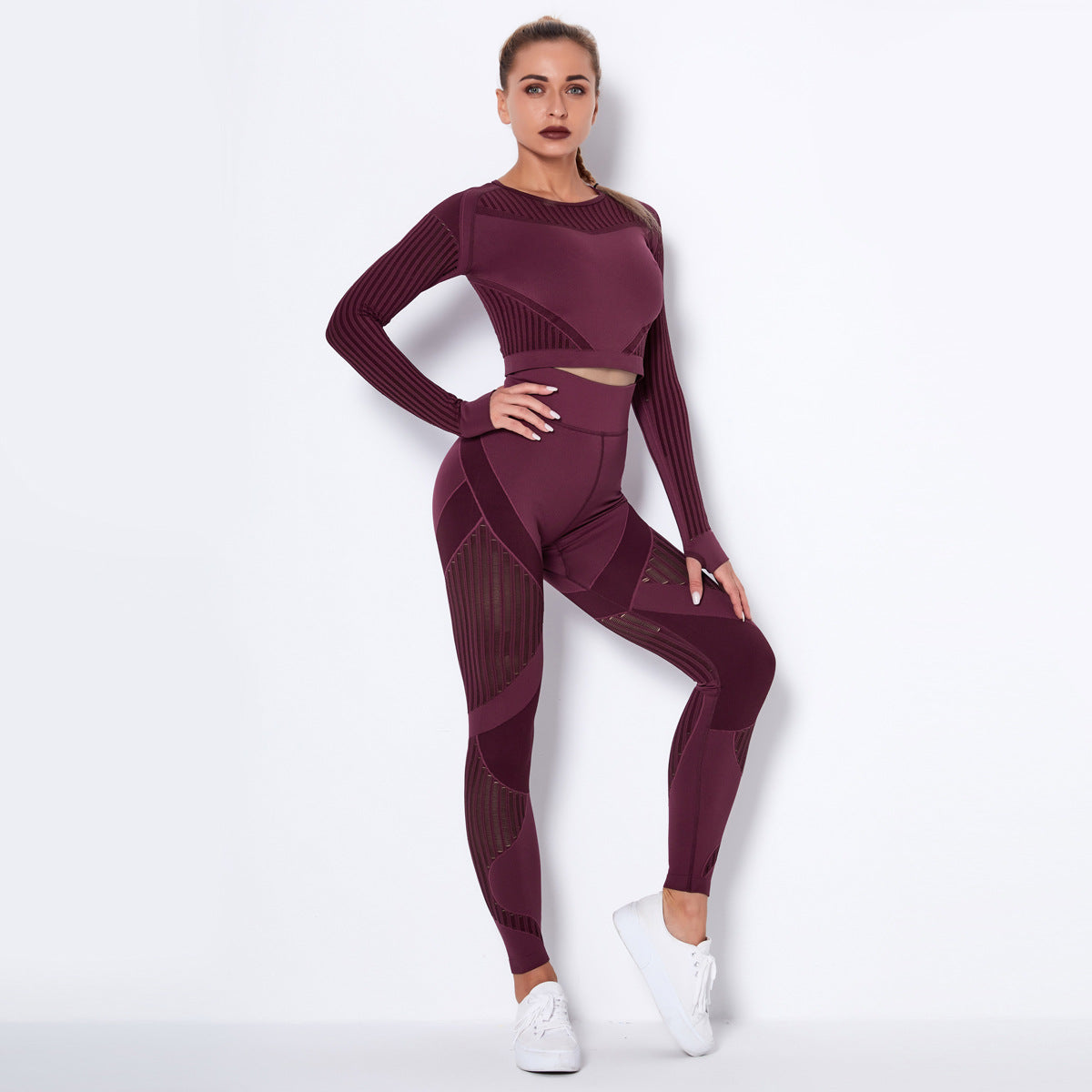 Yoga Set Långärmad Seamless - Absorberande