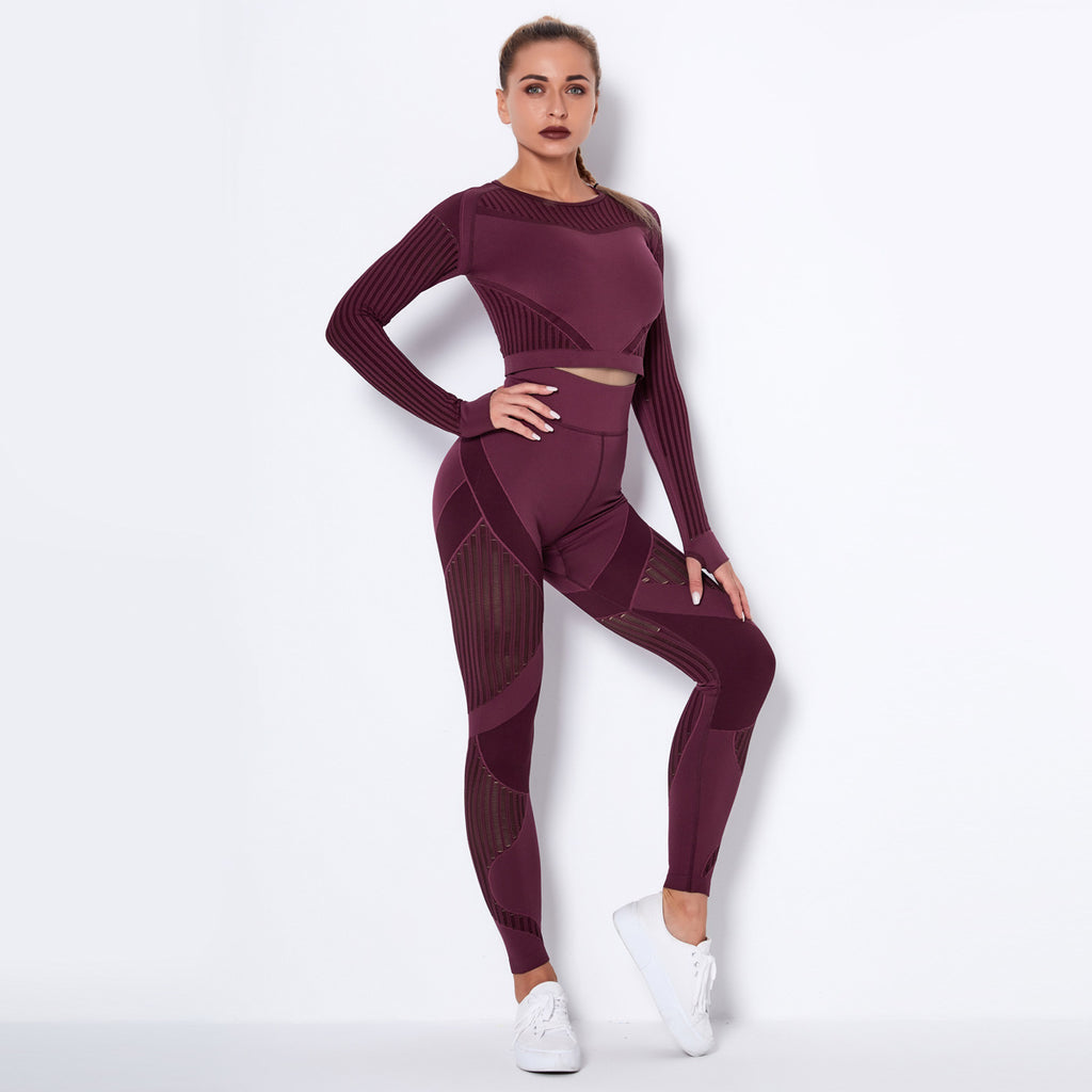 Yoga Set Långärmad Seamless - Absorberande