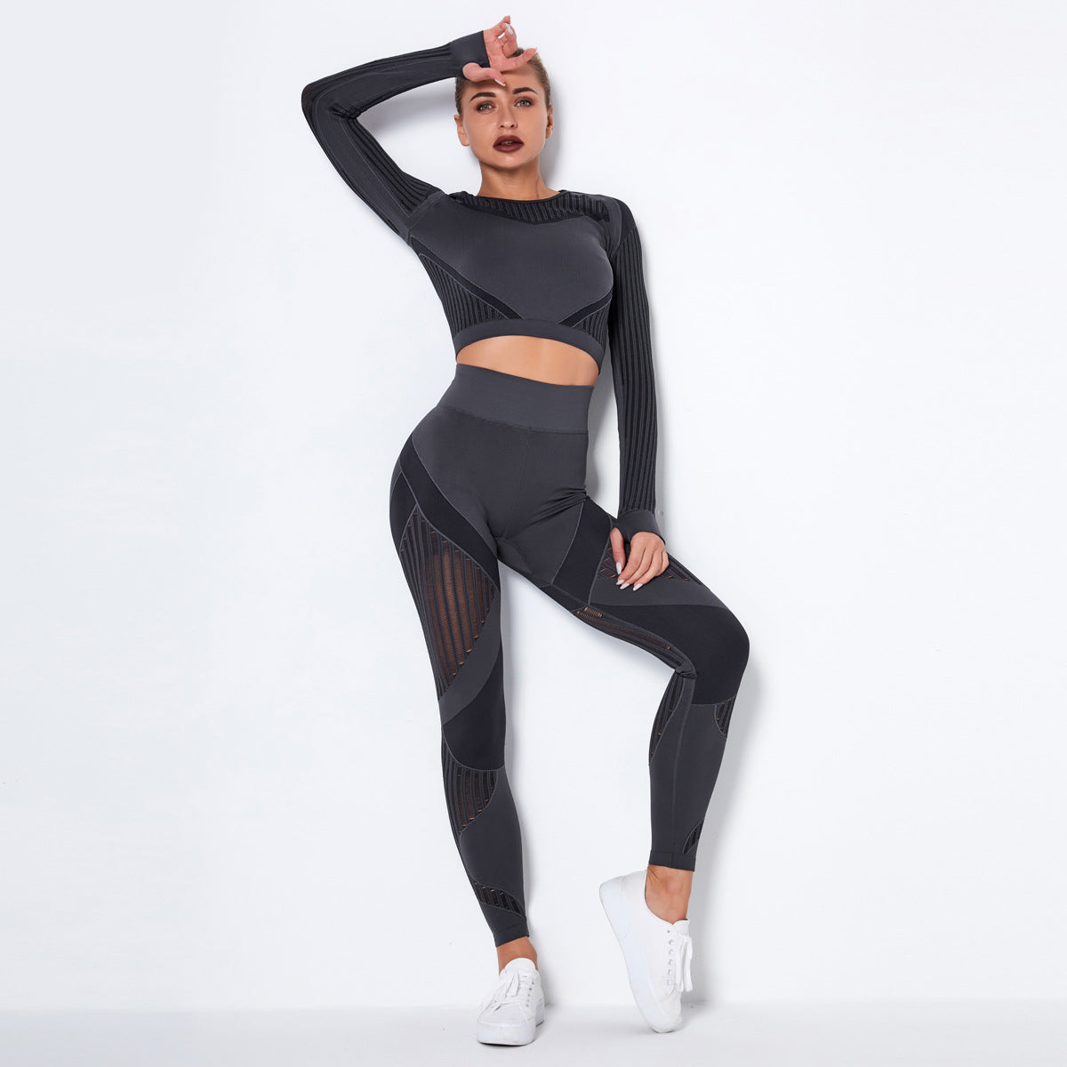 Yoga Set Långärmad Seamless - Absorberande