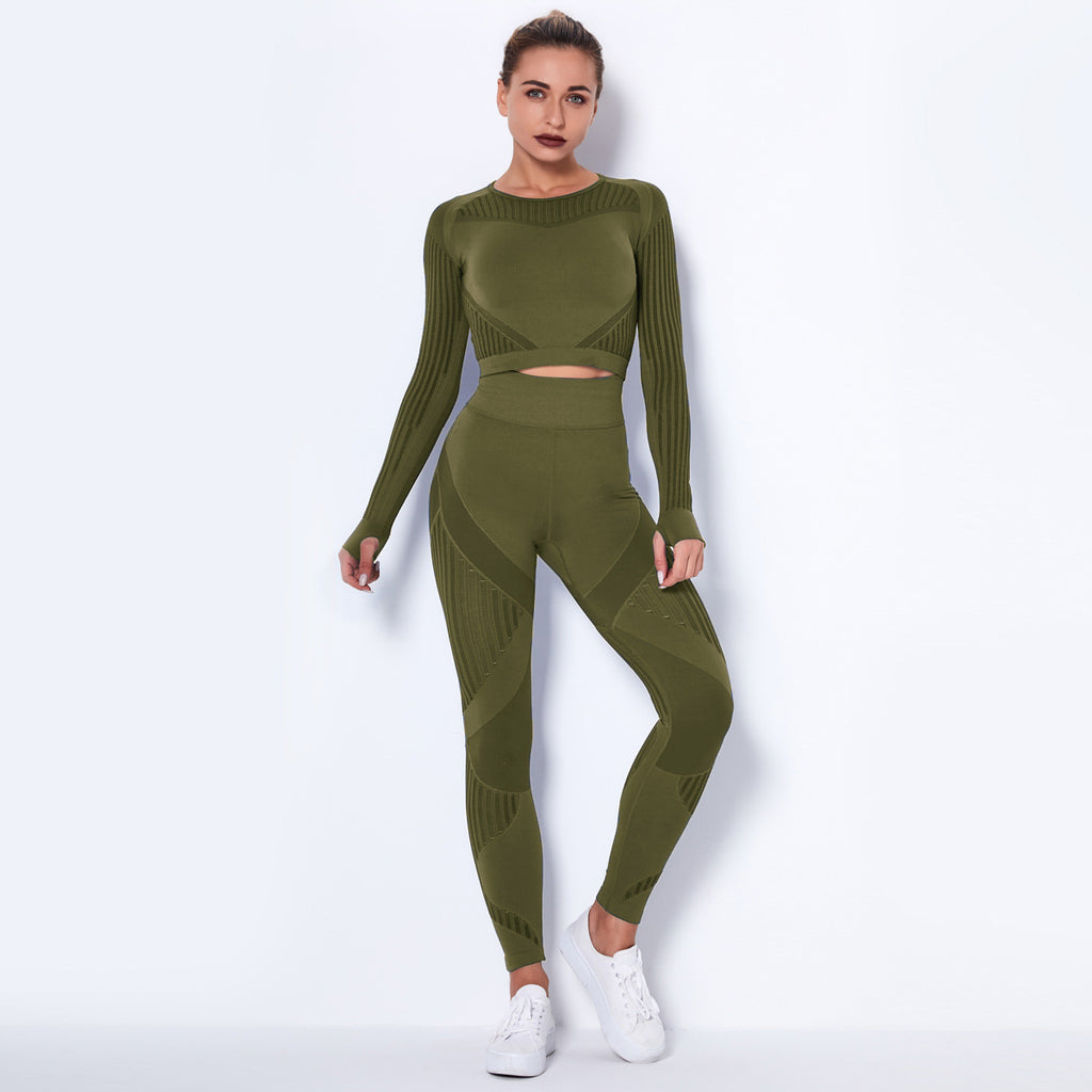 Yoga Set Långärmad Seamless - Absorberande
