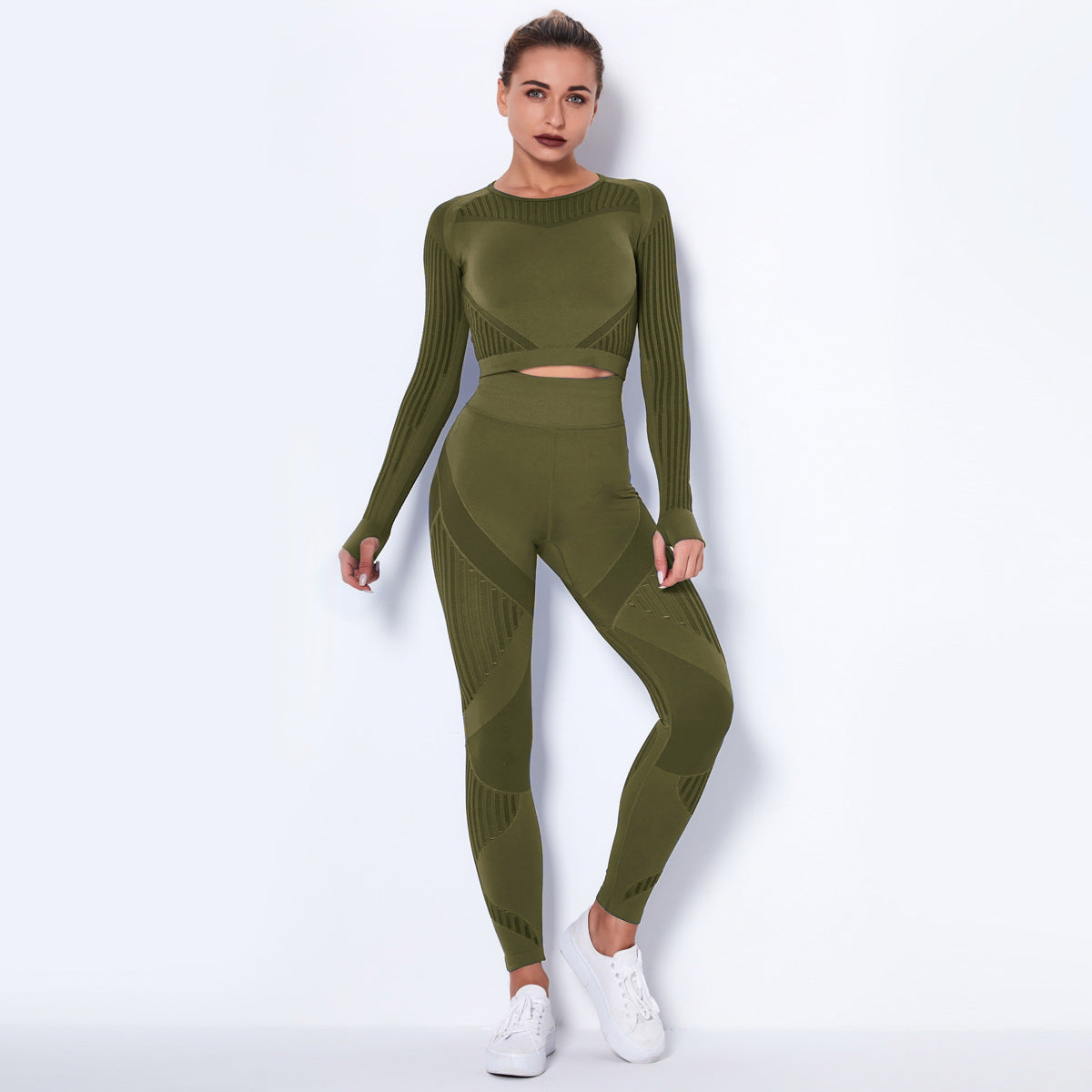 Yoga Set Långärmad Seamless - Absorberande