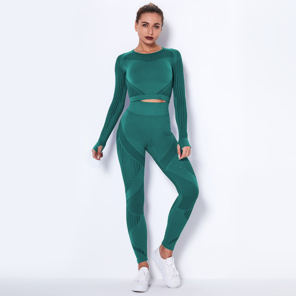 Yoga Set Långärmad Seamless - Absorberande