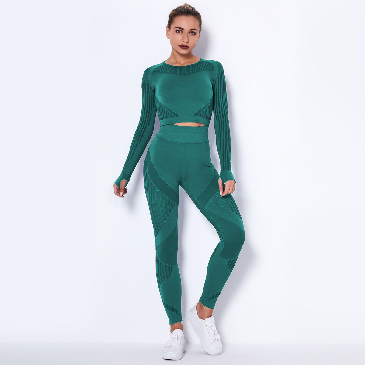 Yoga Set Långärmad Seamless - Absorberande