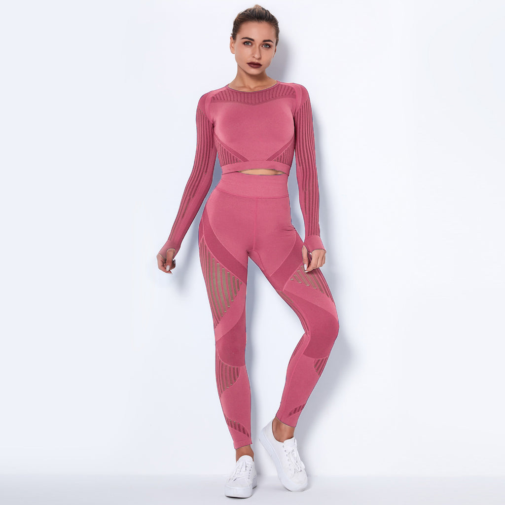 Yoga Set Långärmad Seamless - Absorberande