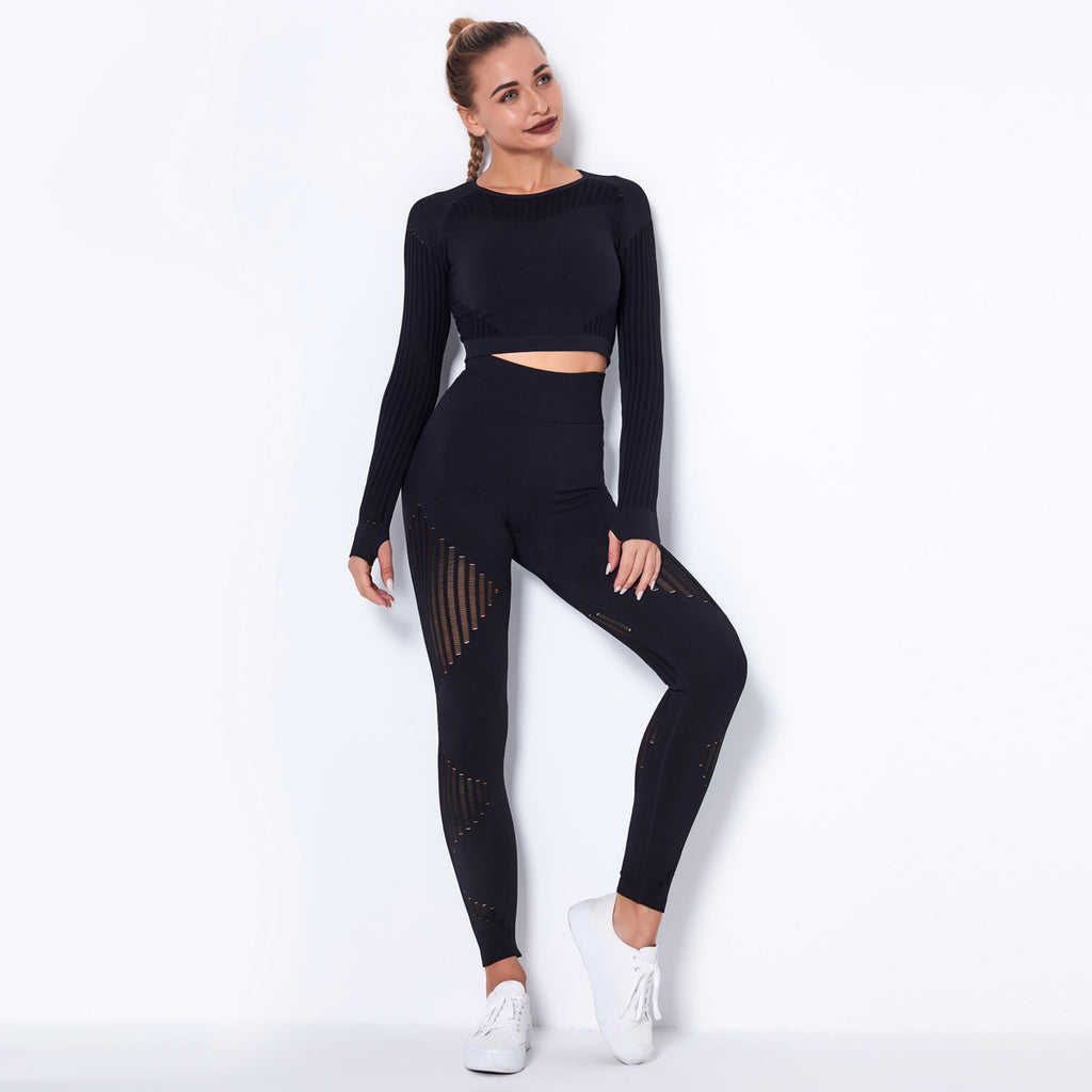 Yoga Set Långärmad Seamless - Absorberande