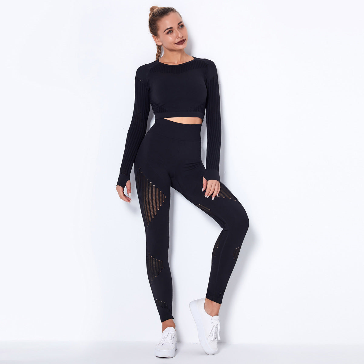 Yoga Set Långärmad Seamless - Absorberande