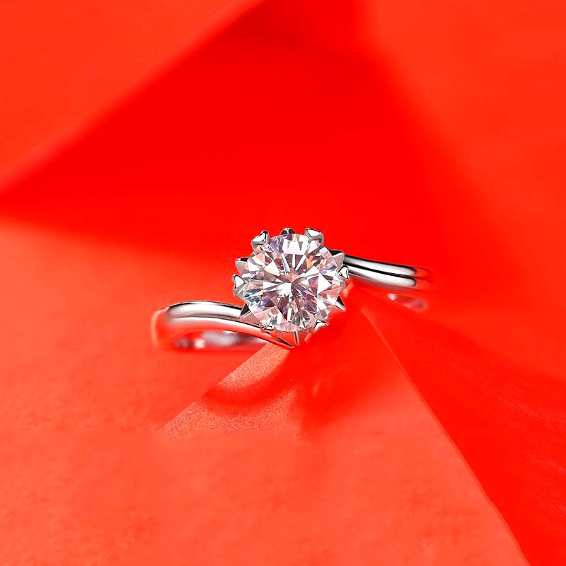 Ring Moissanite Dam Imitation - Diamant