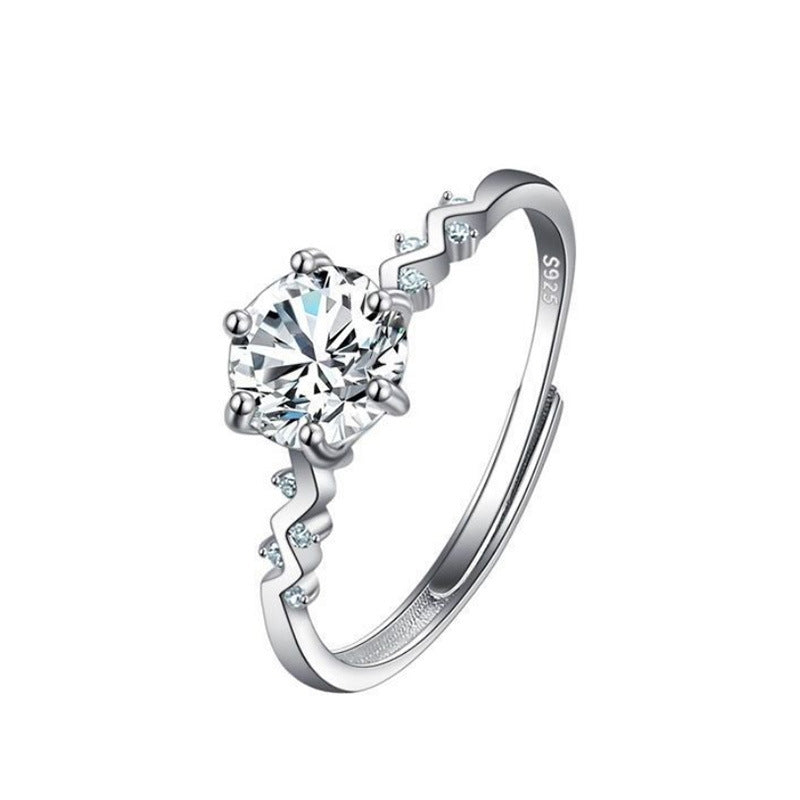 Ring Moissanite Dam Imitation - Diamant