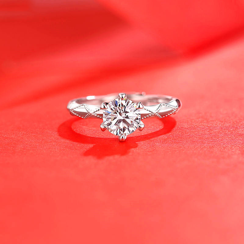 Ring Moissanite Dam Imitation - Diamant