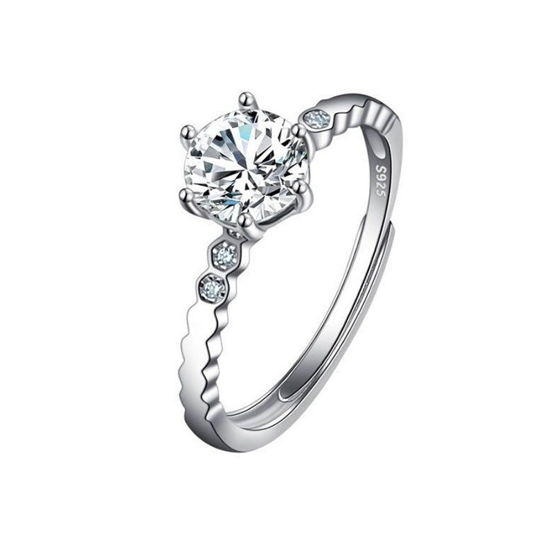 Ring Moissanite Dam Imitation - Diamant