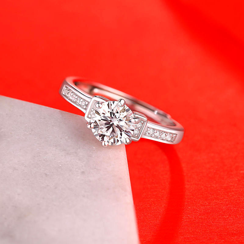Ring Moissanite Dam Imitation - Diamant