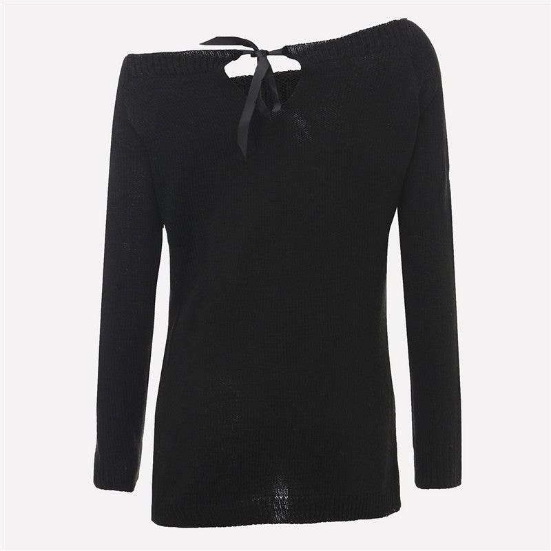 Stickad pullover för dam