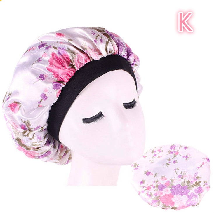Sovmössa Satin Bonnet Print - Silk