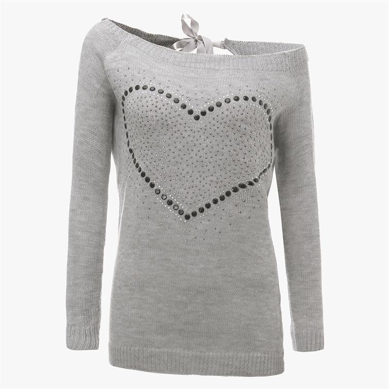Stickad pullover för dam