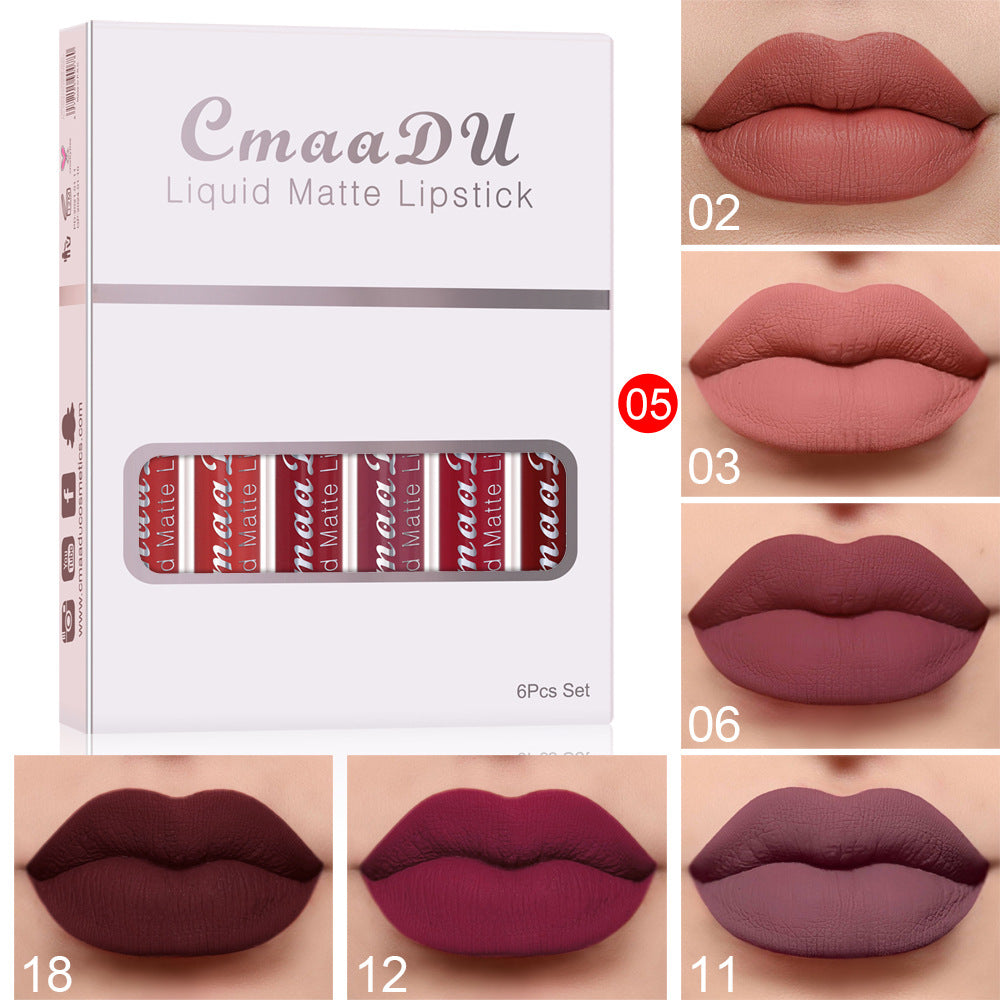 Läppstift Set 6-pack Matt Vattentät