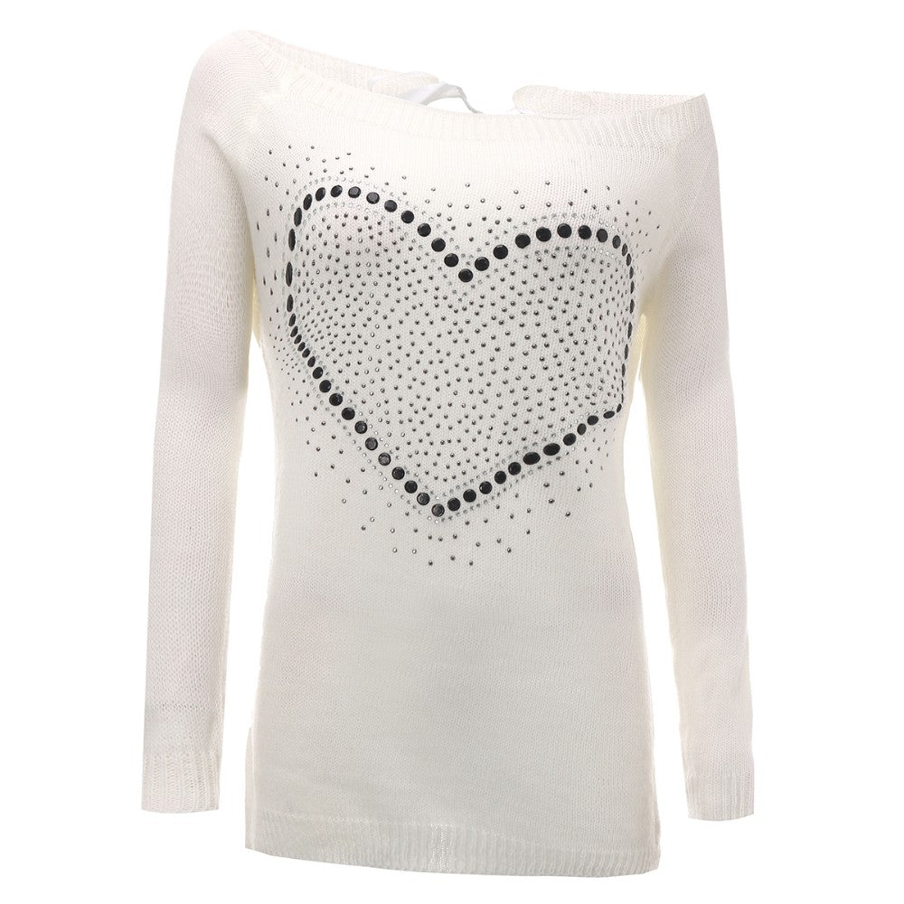 Stickad pullover för dam