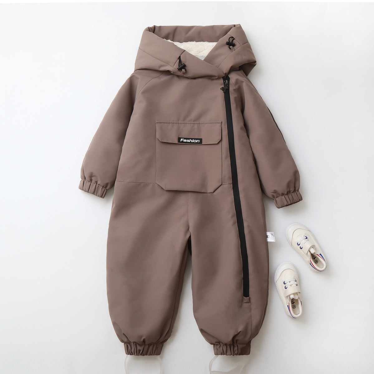Hooded krypoverall för baby