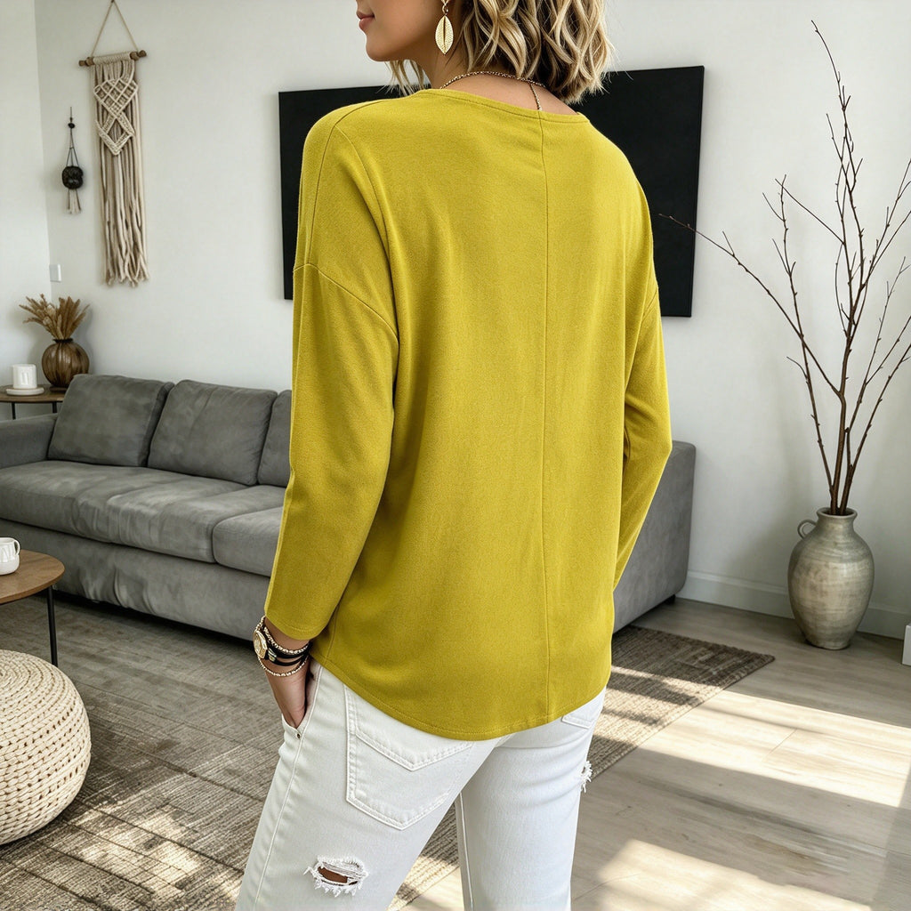 Blommig blus i linneblandning