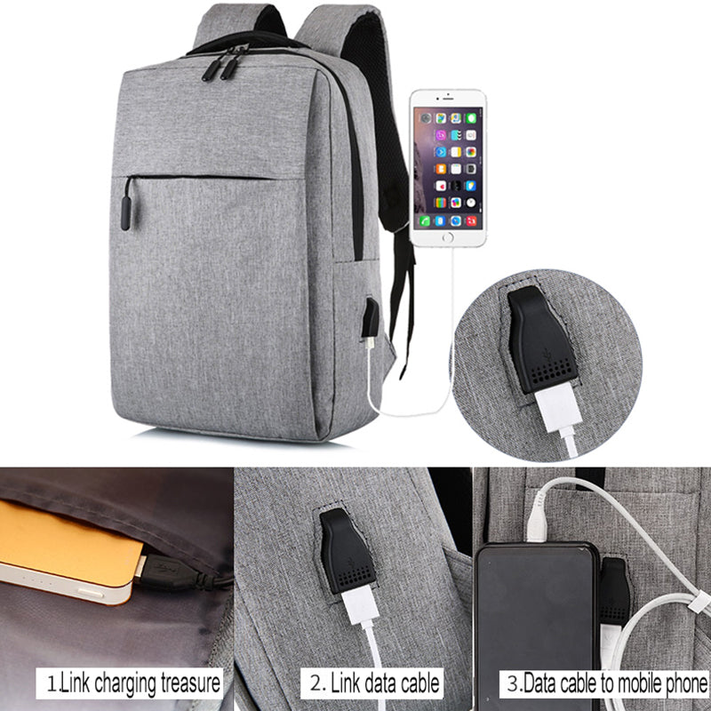 Laptop Ryggsäck Stöldskydd USB - Skola