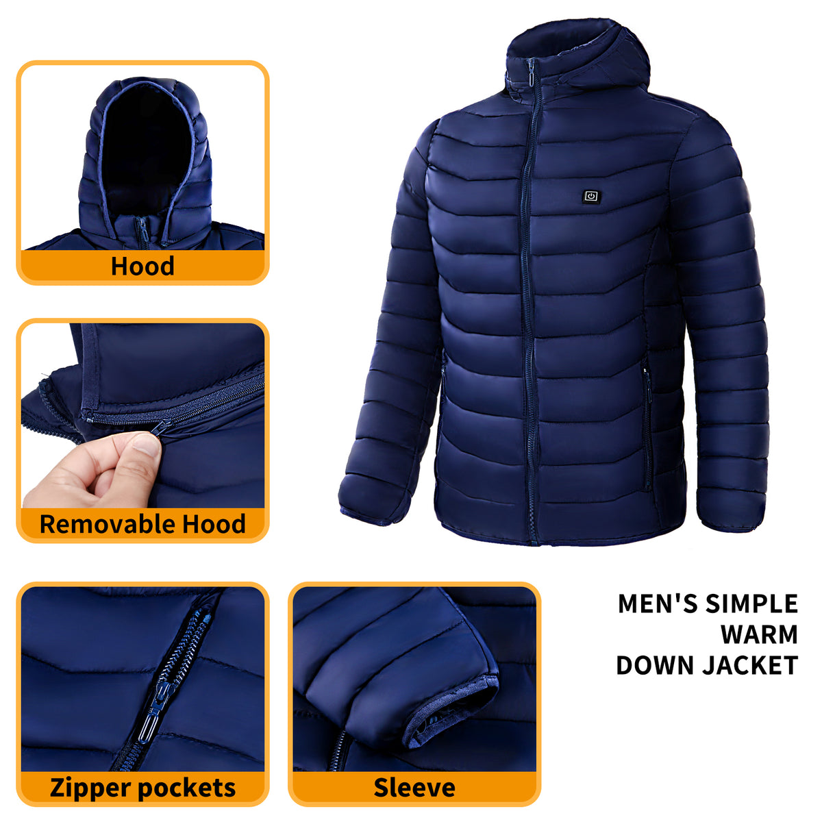 Värmejacka Herr Elektrisk 9 Zoner - Puffer