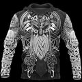 Viking Hoodie Odin 3D Tattoo - Unisex