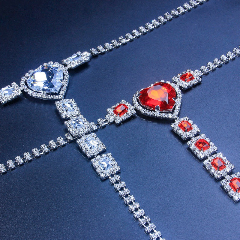 Body chain med strass