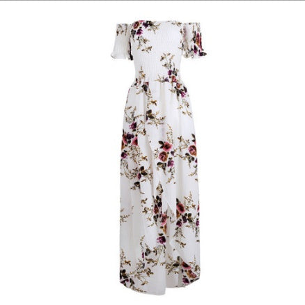 Boho Klänning Lång Off-shoulder Strand