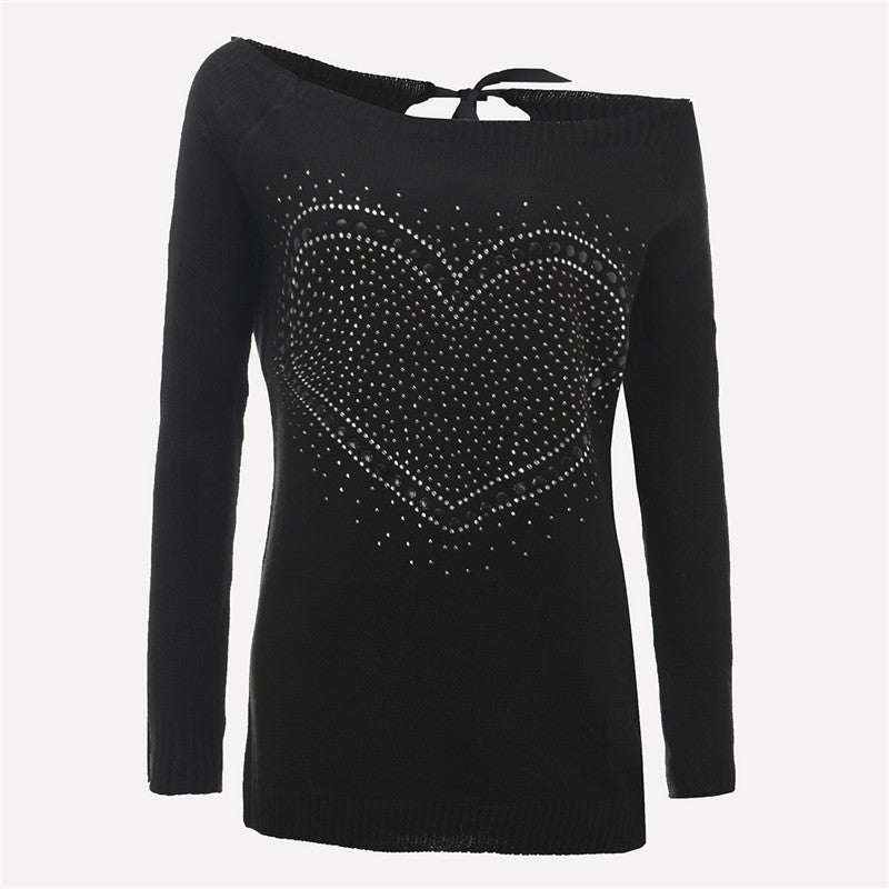 Stickad pullover för dam