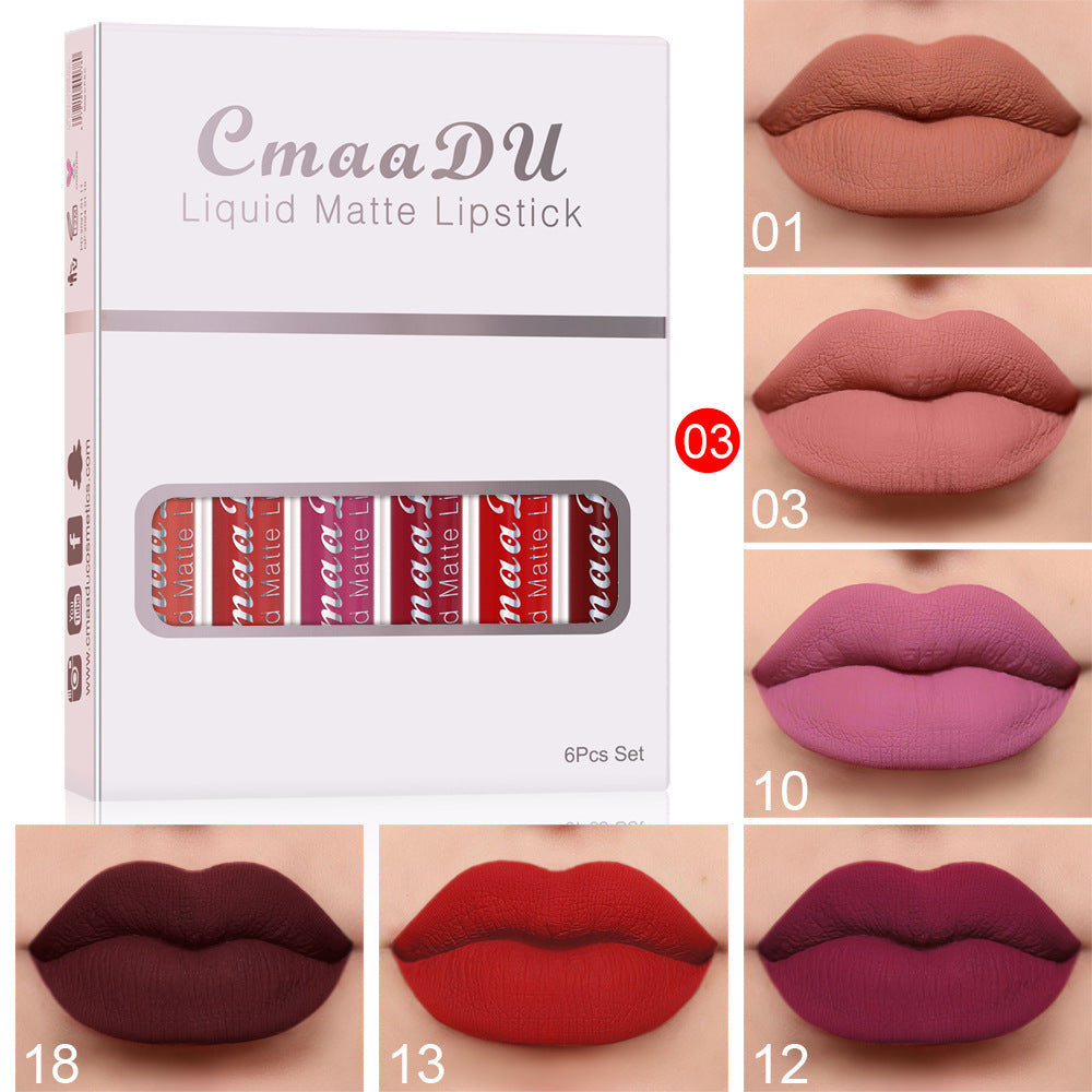 Läppstift Set 6-pack Matt Vattentät