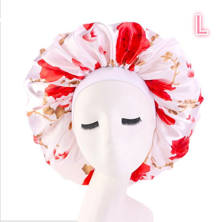 Sovmössa Satin Bonnet Print - Silk