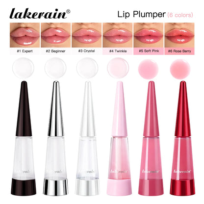 Lakerain Lip Plumper Gloss Oil Lip Long-Lasting Moisturizer Volume Boosting Lip Oil Volumizing & Hydrating Non-Dry Plumping