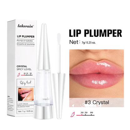 Lakerain Lip Plumper Gloss Oil Lip Long-Lasting Moisturizer Volume Boosting Lip Oil Volumizing & Hydrating Non-Dry Plumping