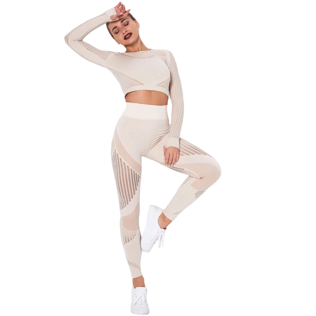 Yoga Set Långärmad Seamless - Absorberande