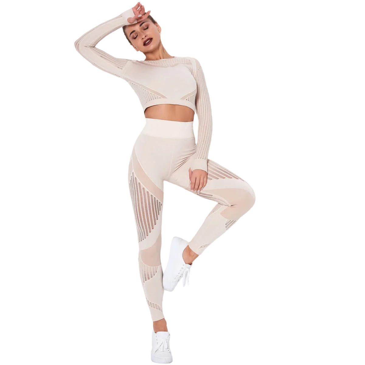 Yoga Set Långärmad Seamless - Absorberande