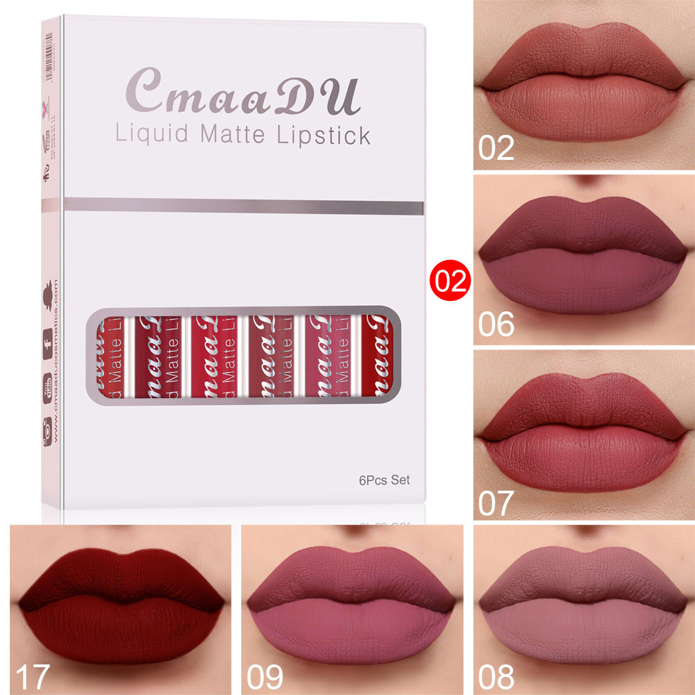 Läppstift Set 6-pack Matt Vattentät