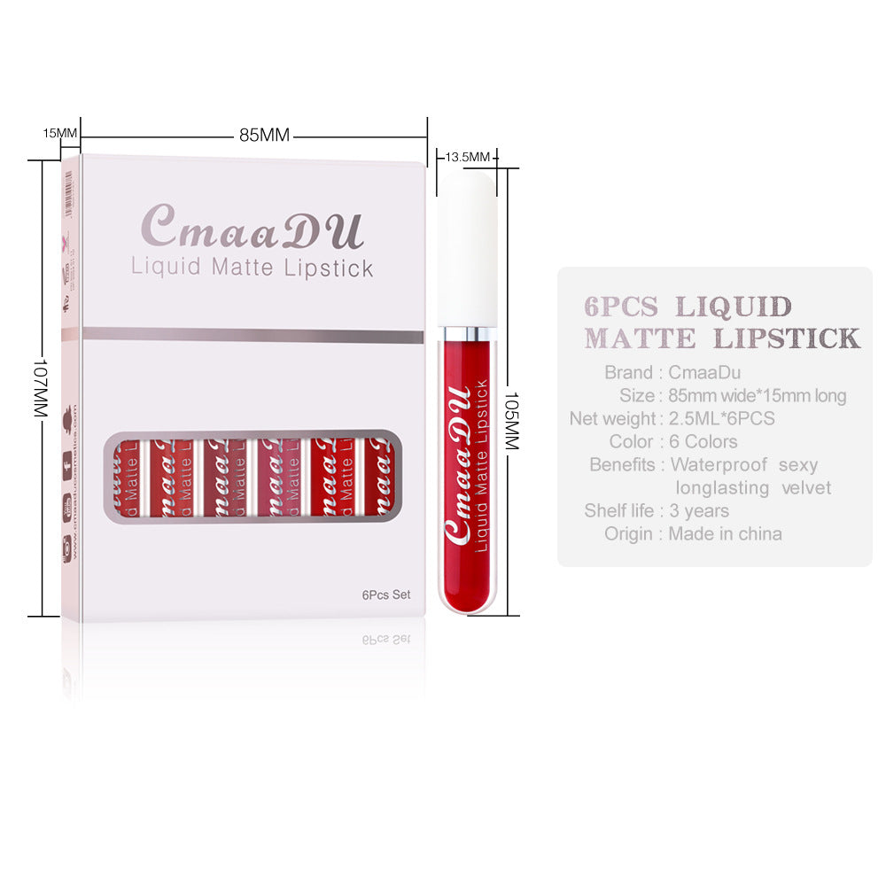 Läppstift Set 6-pack Matt Vattentät
