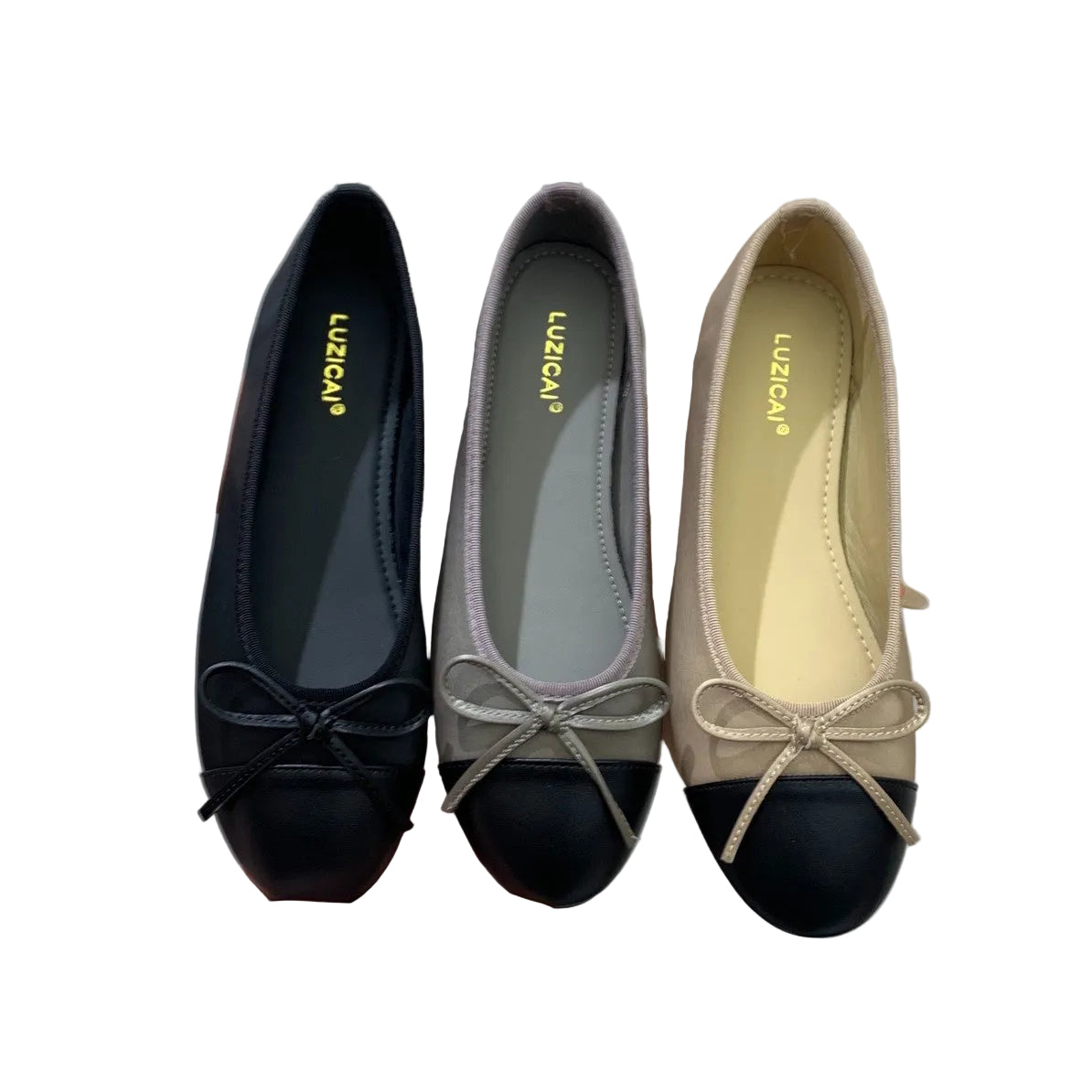 Svarta loafers med rosett