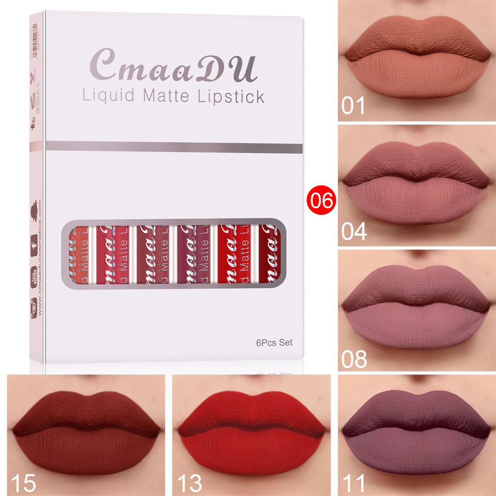 Läppstift Set 6-pack Matt Vattentät