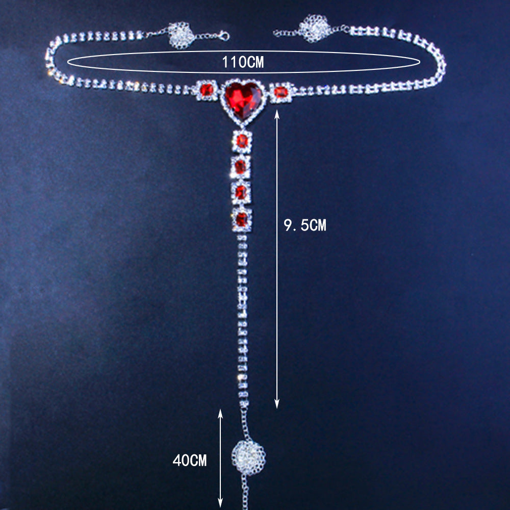 Body chain med strass