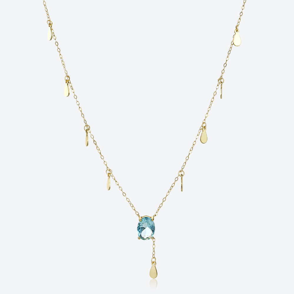 Halsband med blå sten