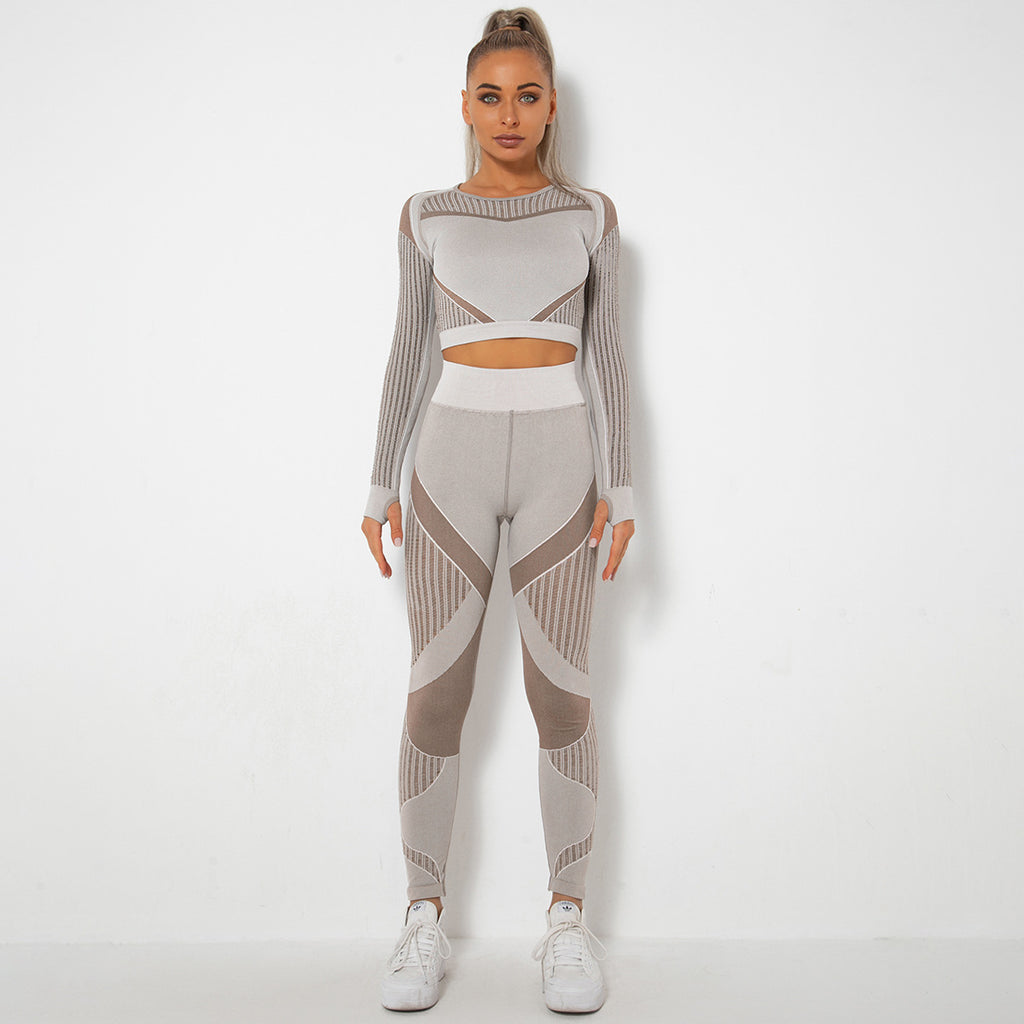 Yoga Set Långärmad Seamless - Absorberande