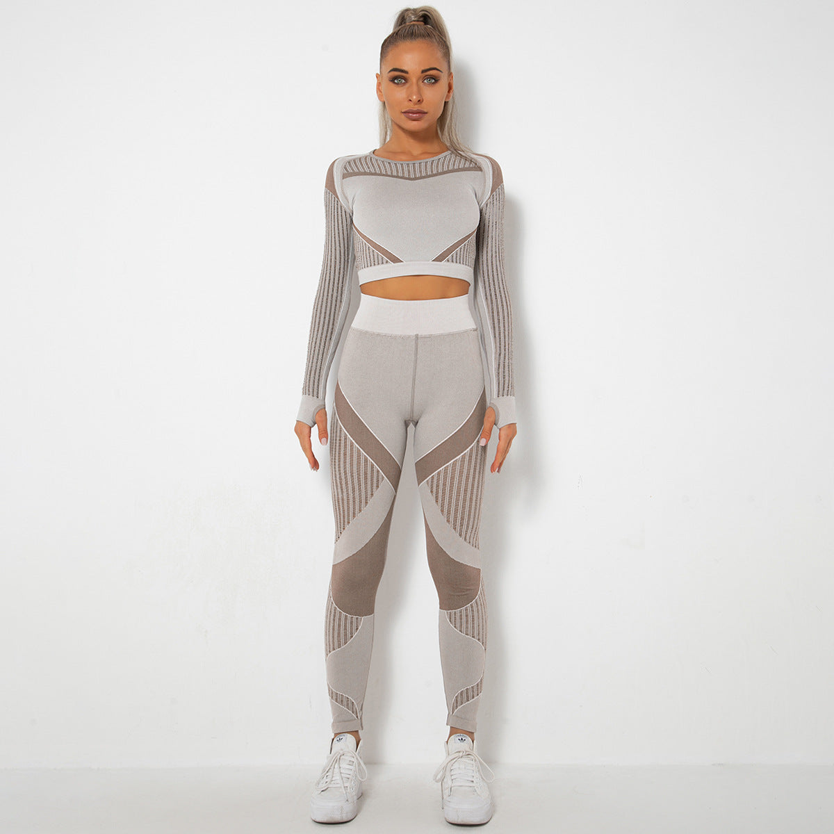 Yoga Set Långärmad Seamless - Absorberande